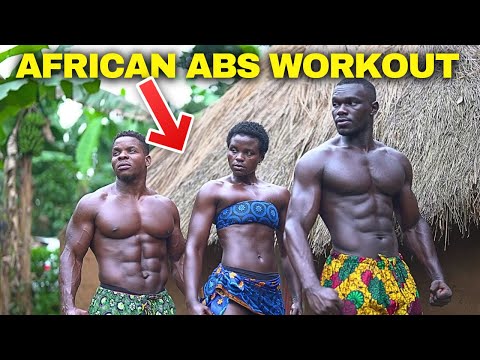 Entrenamiento de abdominales gigantes africanos tropicales