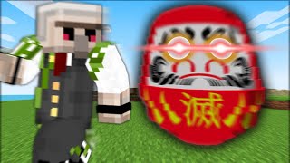【マイクラ】巨大ダルマが迫ってくる世界でサバイバル!