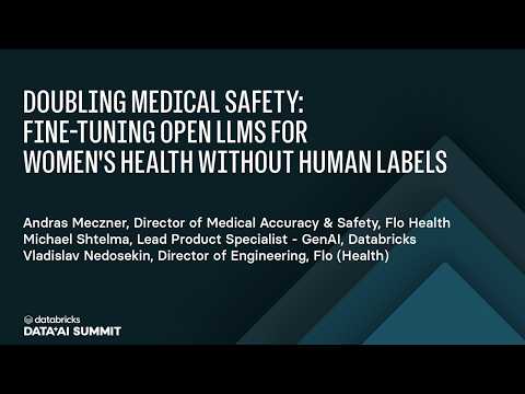 Watch: Building Medical AI at Scale: TAO, Synthetic Data, and LLM Judge Architecture