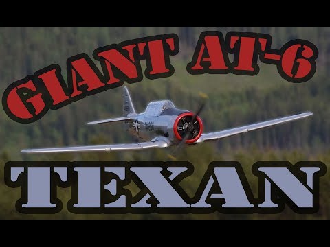 Giant RC At-6 Texan with Moki 250 radial engine
