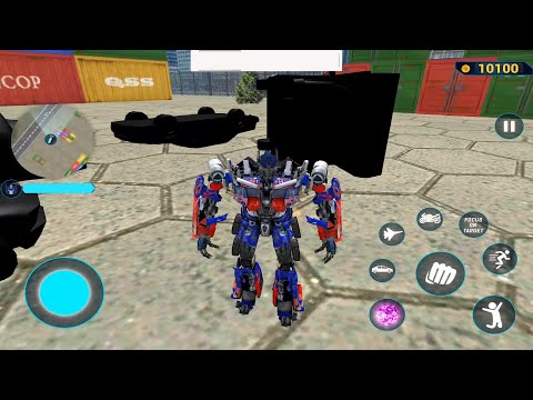 Optimus prime Multiple Transformation Jet Robot Car Game 2020   Android Gameplay #4