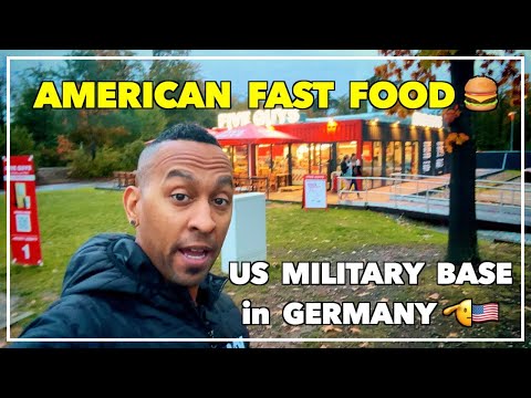 American Fast Food on US Military Bases Overseas: Five Guys at Ramstein Air Base (K Town) Germany!