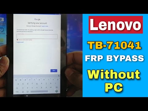 Lenovo TAB E7 (TB-71041) FRP Bypass || Without PC