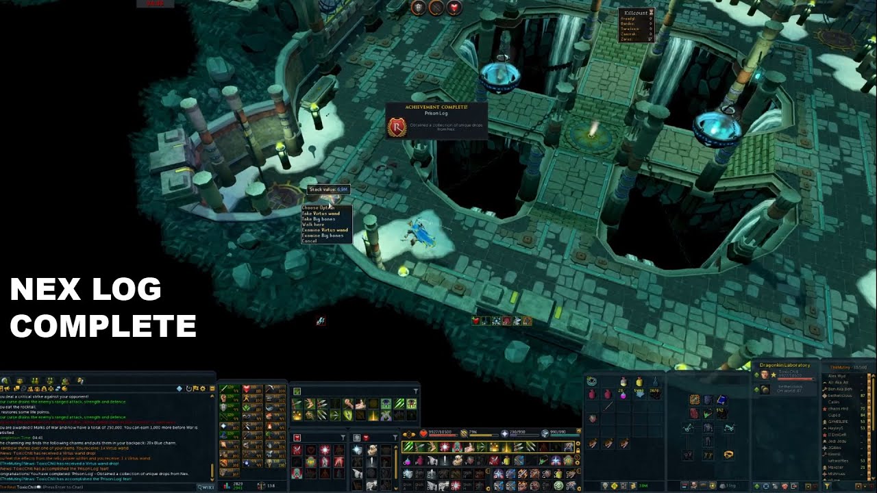 Runescape 3 | I finally completed the nex log!