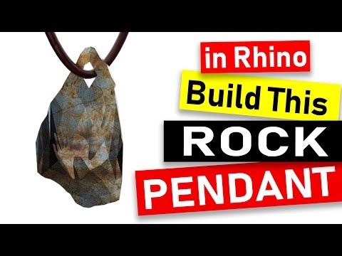 Rock Pendant 3D Modeling in Rhino 6 (2018)- Jewelry CAD Design Tutorial #36