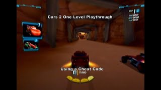 Cars 2 One Level Playthrough using a Wii Cheat Code :D