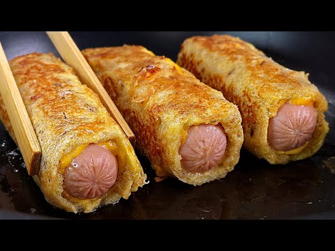 Leckeres Brot mit Ei, Käse und Wurst