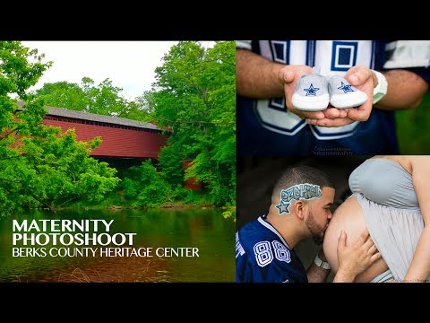 Dallas Cowboys themed Maternity photo shoot | Berks County Heritage Center P.A. {Quick Clip}
