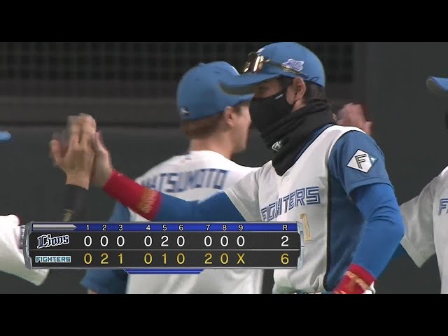 【9回表】BIGBOSS待望の初勝利!! 最後はファイターズ開幕投手・北山亘基が締めた!! 2022年3月31日 北海道日本ハムファイターズ 対 埼玉西武ライオンズ