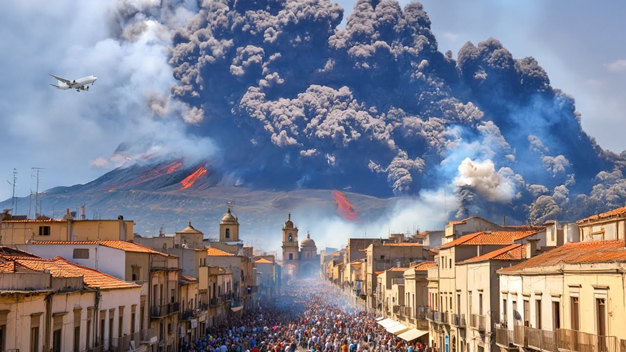 Mass Evacuation in Italy! Mount Etna VOLCANO EXPLODES in Sicily – Ash and Lava Everywhere