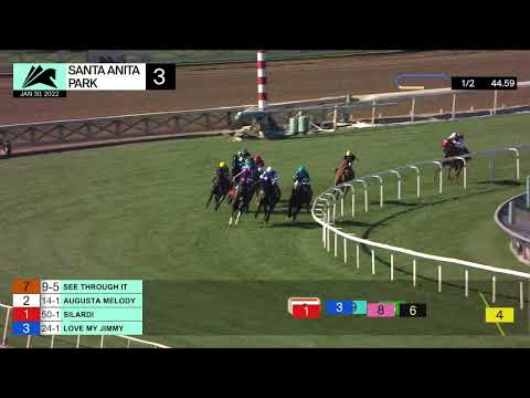 Anaconda wins Race 3 on Sunday, January 30, 2022 at Santa Anita Park.