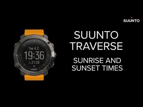 Suunto Traverse - Como usar os horários do nascer e do pôr do sol