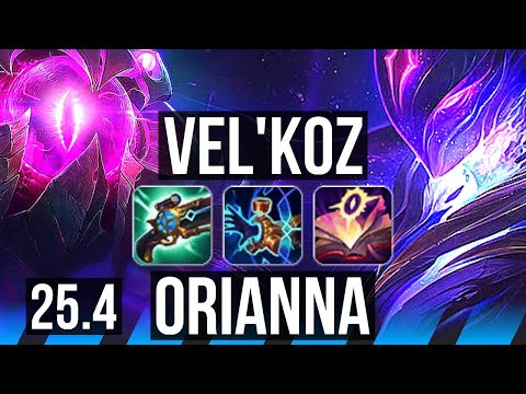 VEL'KOZ vs ORIANNA (MID) | Godlike | KR Master | 25.4