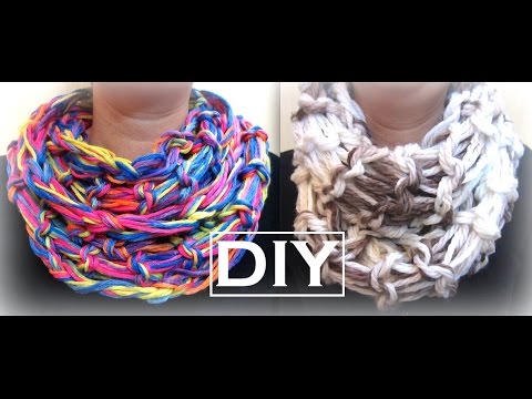 How to Make an Arm Knitting Infinity Scarf | DIY Christmas Gifts