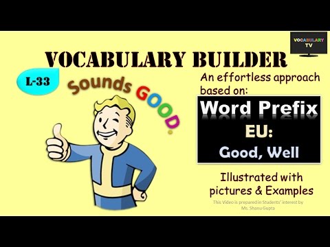 Word Roots, Prefixes and Suffixes: "EU" And Other Derived Words| Vocabulary TV
