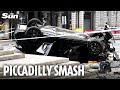 Chaos As Car Ploughs Into Iconic Fountain In London S Piccadilly Circus