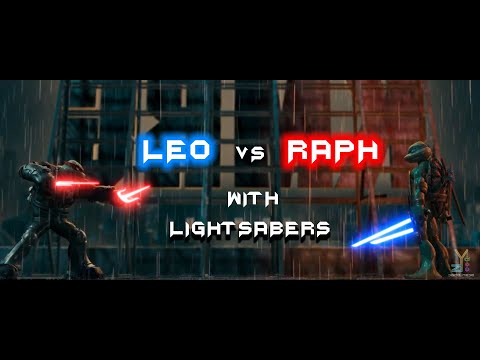 Leo VS Raph with Lightsabers! | TMNT (2007) x Star Wars