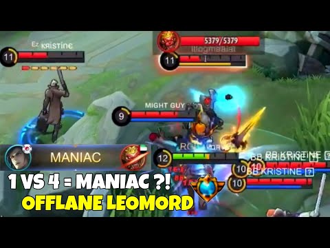 1 vs 4 = MANIAC?! The Scariest Leomord! - Avory - Top global Leomord | MLBB