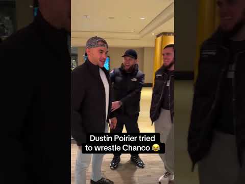 Dustin Poirier ran into Islam Makhachev’s teammate ahead of #UFC322 🤼‍♂️ (via @amachov_65/IG)