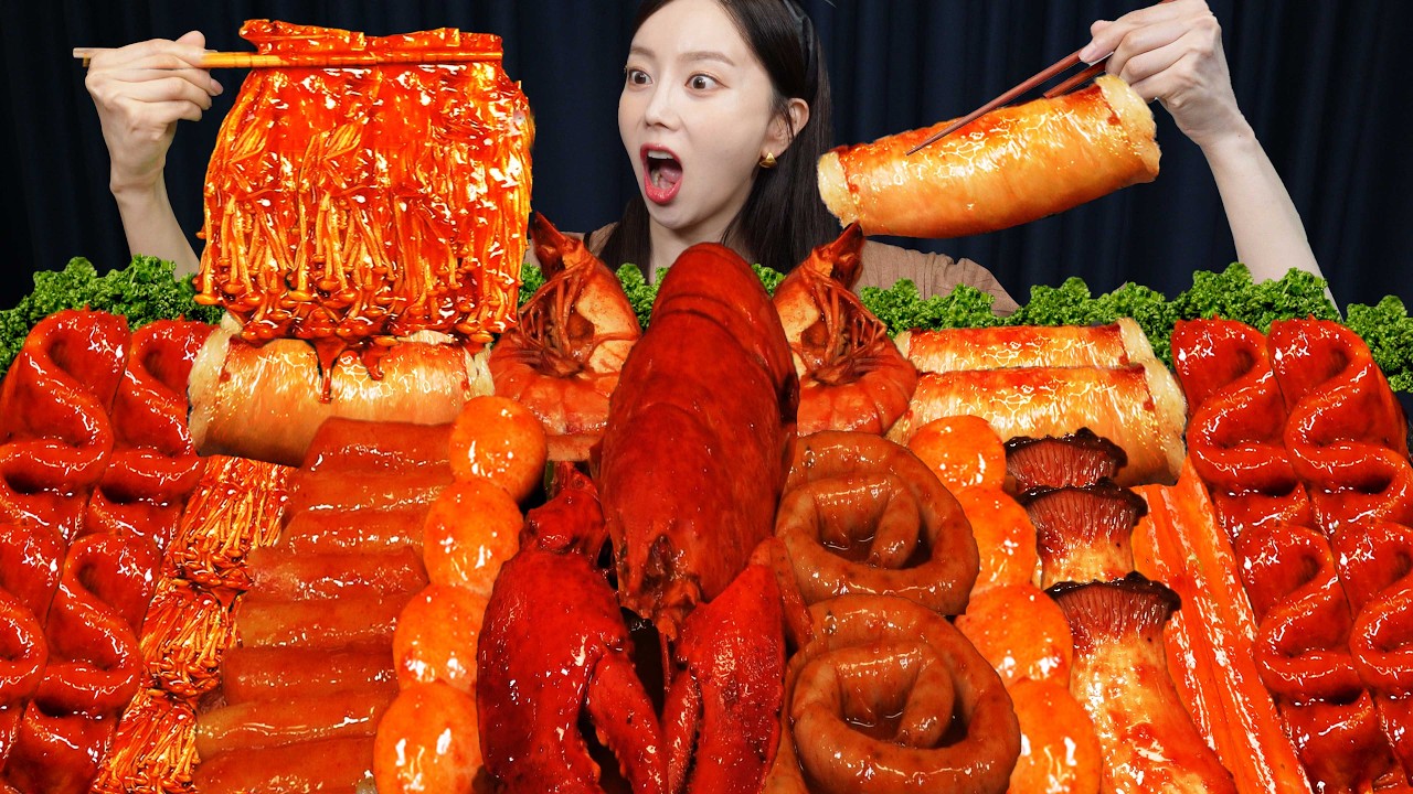 매콤🔥 랍스터 떡볶이 분모자 어묵꼬치 대창까지! 먹방 Lobster Tteokbokki with Beef Intestines Daechang Mukbang ASMR Sso