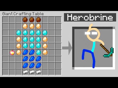 Stickman vs Minecraft Cartoon CRAFTING STICKMAN HEROBRINE / Animation vs Minecraft Stick Man Fight