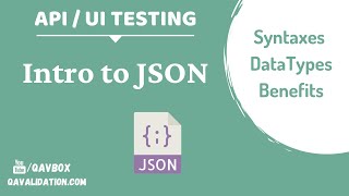 JSON - basics | data types | syntax | benefits