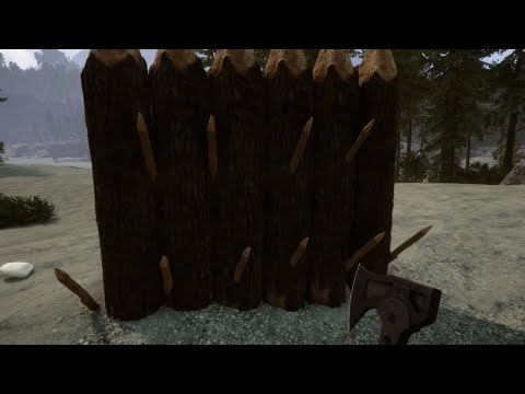 Sons Of The Forest: Improved method for building spike walls. Plus maybe find an exploitable Glitch.