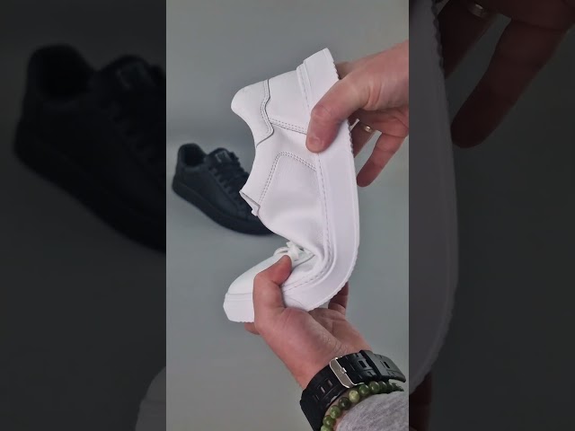 Чоботи жіночі шкіряні байка хутро 592641 Чорний Кеди чоловічі шкіра 591537 Чорні