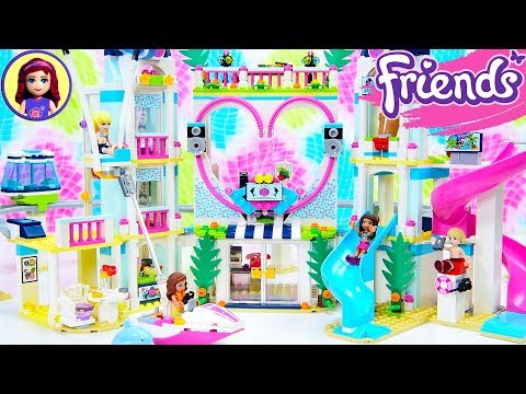 Lego Friends Heartlake City Resort Part 1 - Beach Hotel Speed Build Review
