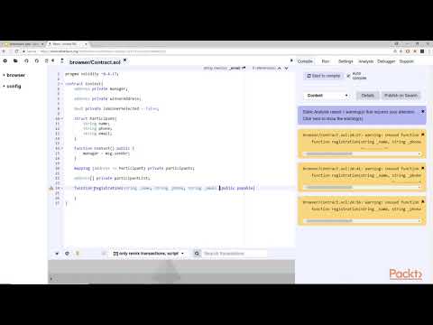 Blockchain Development for Beginners Starting Our Smart Contract | packtpub com