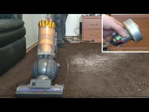 (4K) Dyson DC40 mkII Cleans After DIY Mess