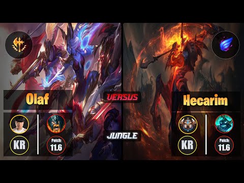 Clid OLAF (Jungle) [Conqueror] VS HECARIM - Challenger KR Patch 11.6