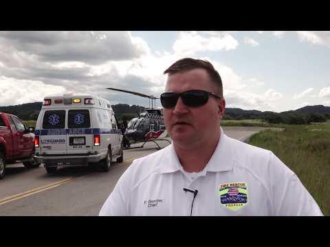 Medical Transport helicopter makes emergency landing