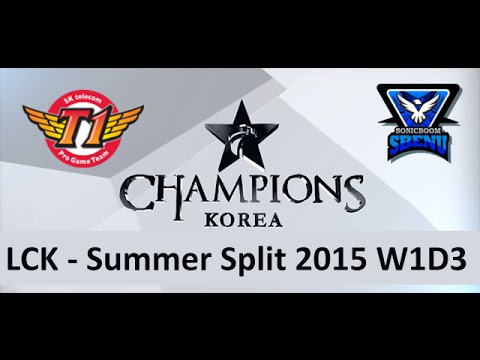 SKT vs SBENU LCK Champions Summer Split 2015 W1D4 SK Telecom vs SBENU Sonocboom game 1 highlights
