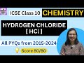 ICSE Class 10 Chemistry Hydrogen Chloride HCl PYQs Solution