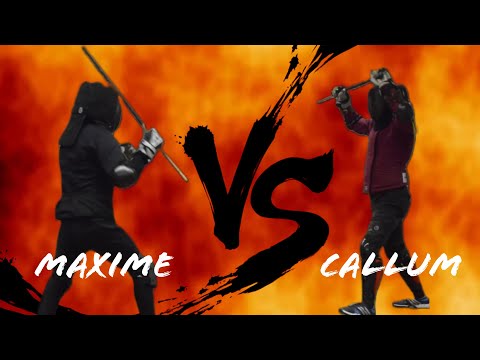 Bataireacht (Irish Stick Fighting) - Antrim Bata - Maxime VS Callum
