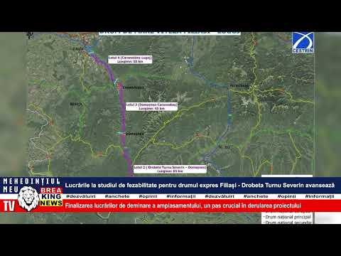 LUCRĂRILE LA STUDIUL DE FEZABILITATE PENTRU DRUMUL EXPRES FILIAȘ - DROBETA TURNU SEVERIN AVANSEAZĂ