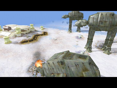 Snowtrooper AT-AT Invasion of HOTH! - Men of War: Star Wars Mod Battle Simulator