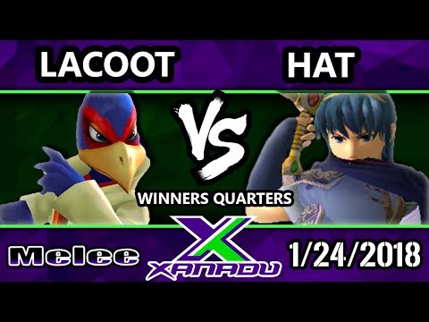 S@X 238 Melee - Lacoot (Falco) Vs. Hat (Marth, Sheik) - SSBM Winners Quarters - Smash Melee