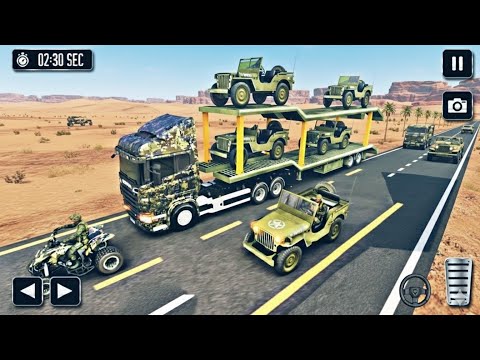 Real Army Vehicle Transport 3D -US Cargo Offroad Truck Mountain Driving -Android Gameplay