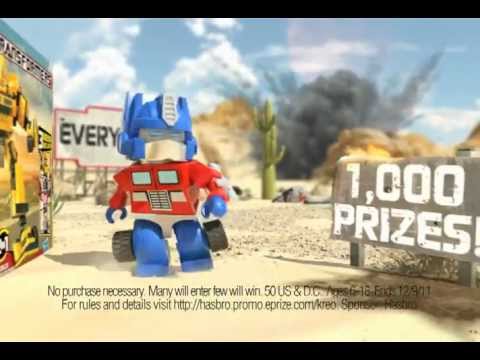 KRE-O TRANSFORMERS "Great Brick Giveaway" Commercial