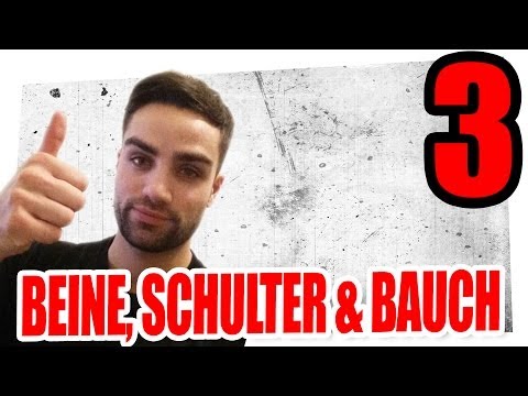 Trainingsplan 3er Split - Einheit 3 - Beine, Schulter & Bauch