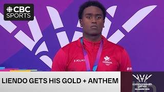 Josh Liendo gets gold medal, hears Canadian national anthem play at Glasgow 2026 Commonwealth Games