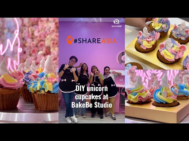 DIY unicorn cupcakes at BakeBe Studio in BGC