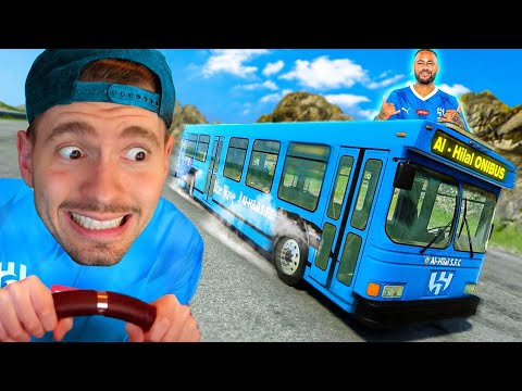 DESCI uma ladeira com o ÔNIBUS DO NEYMAR All-Hilal no BeamNG Drive