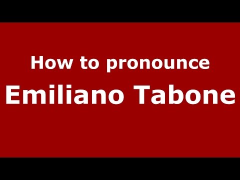 How to pronounce Emiliano Tabone (Spanish/Argentina) - PronounceNames.com