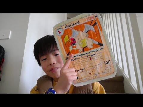 I made this big holographic base set charizard