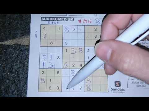 Our daily Sudoku practice continues. (#1916) Medium Sudoku puzzle. 11-21-2020