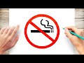 How To Draw No Smoking Sign
