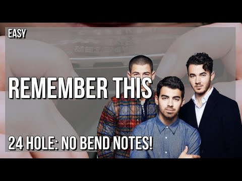 How to play Remember This by Jonas Brothers on Tremolo Harmonica 24 Holes (Tutorial)